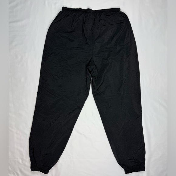 Vtg Nike Mens Windbreaker Track Pants XL 90s Black Embroidered A1 - Picture 2 of 7